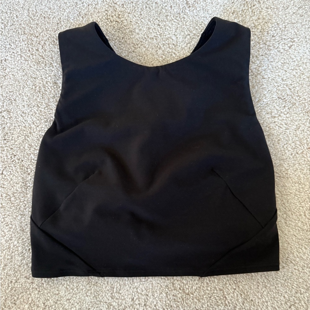 Lululemon Black Cropped Bra Top